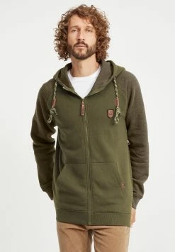 Indicode Jeans Idterence - Sudadera Con Cremallera - Army
