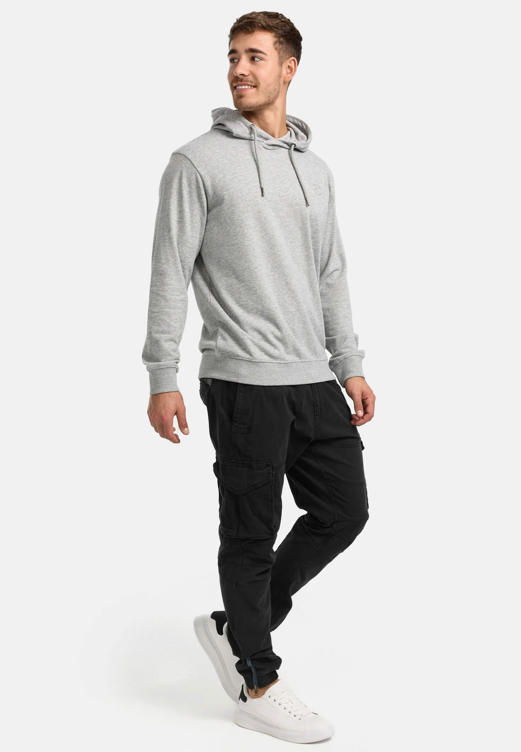 Indicode Jeans Simpson - Jersey Con Capucha - Lt Grey Mix - Imagen 2