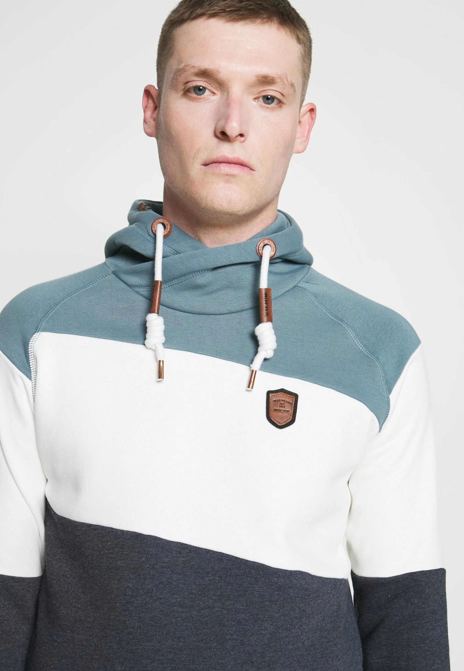 Indicode Jeans Pessac - Jersey Con Capucha - Aegean Blue - Imagen 4