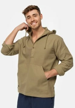 Indicode Jeans Mickie - Jersey Con Capucha - Covert Green