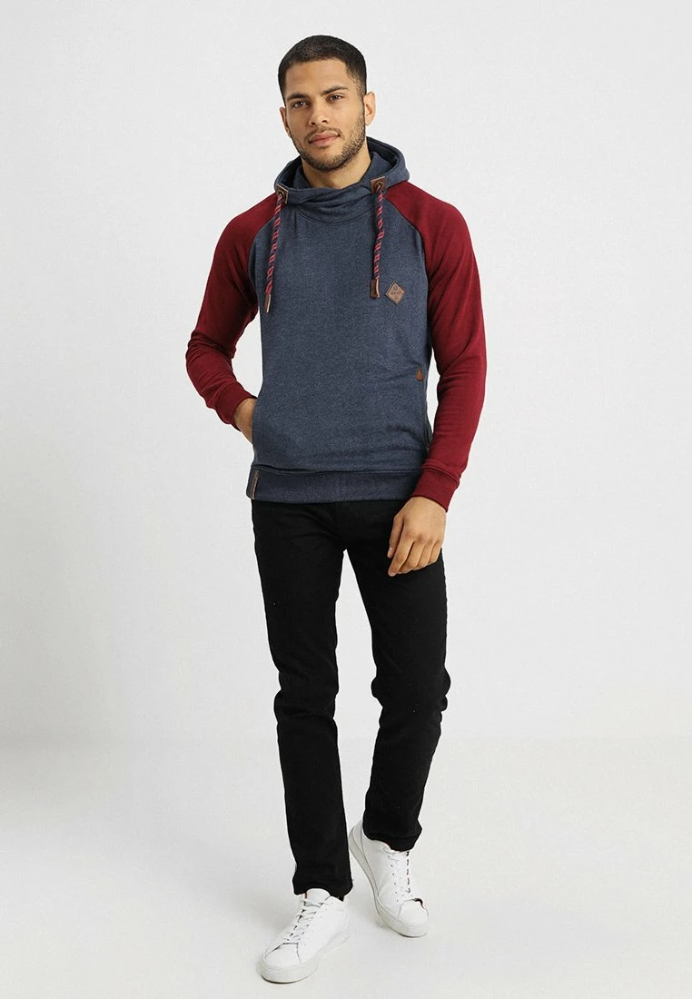 Indicode Jeans Dyott - Jersey Con Capucha - Bordeaux Mix - Imagen 2